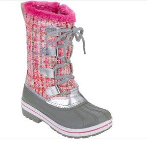 New Ozark Trail Girl's Lace up Boucle Winter Boot Size 2